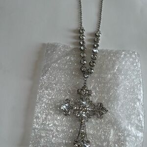 Fashion Nova Silver Cross Necklace